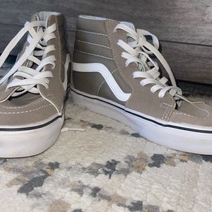 High top beige vans- worn once
